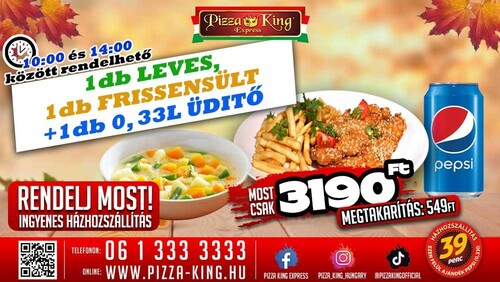 Pizza King 10 - A menü - Szuper ajánlat - Online order